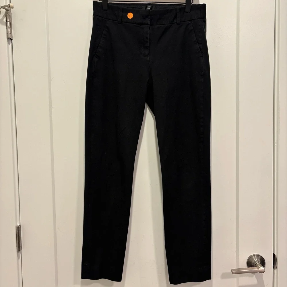 J.Crew 365 Cameron Slim Crop Pants‎ Black Bi-Stretch Trousers 4T Tall